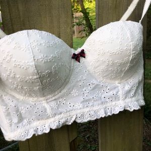 NWT Tommy Hilfiger set! White eyelet bra + panty!!